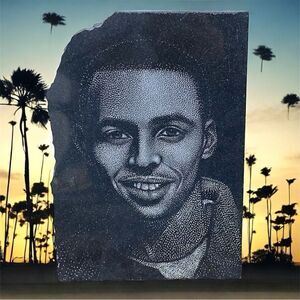 Black Engraved NBA Steph Curry Stone Plaque